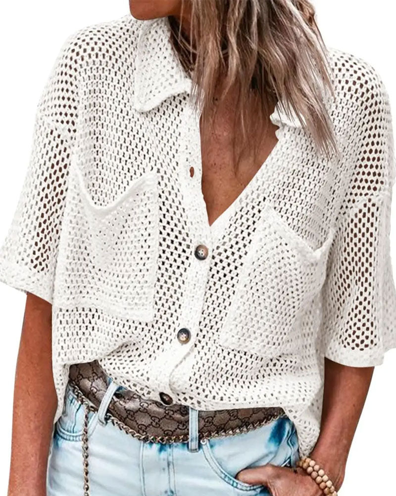 Cardigan Revers Creux Maille