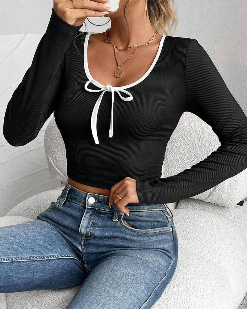 Blouse à Manches Longues Slim Fit