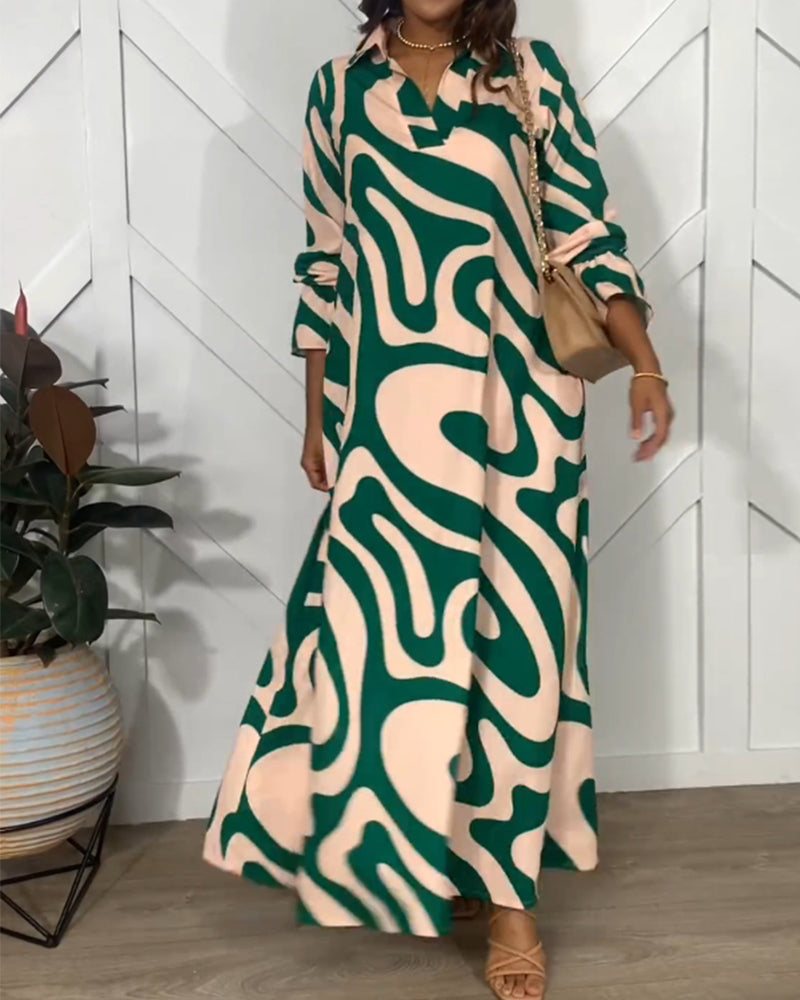 Robe avec élégance et manches longues