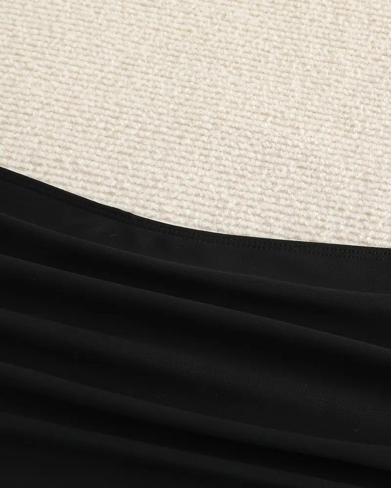 Bas De Maillot Plissé Uni Taille Haute