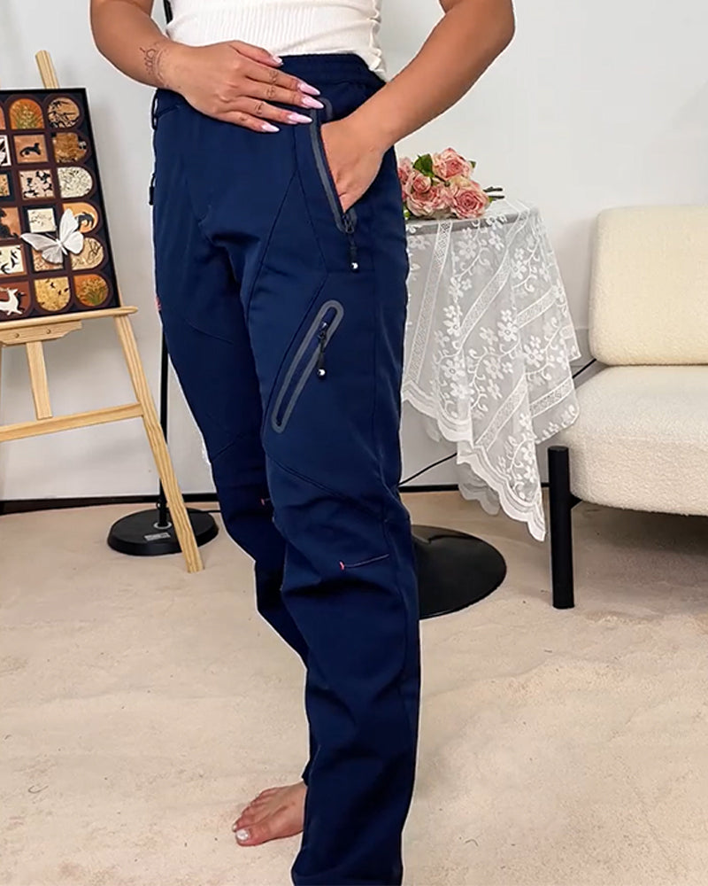 Pantalon Bloc De Couleur Coque Souple