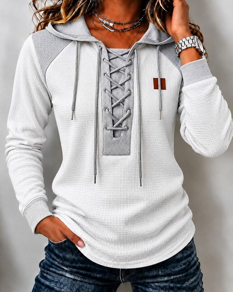 Hoodie Capuche Lacet Spliced