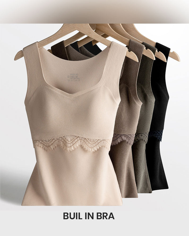 Débardeur Sans Couture Thermique Soutien-Gorge Intégré