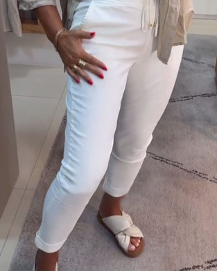 Pantalon Fuselé Décontracté Avec Cordon