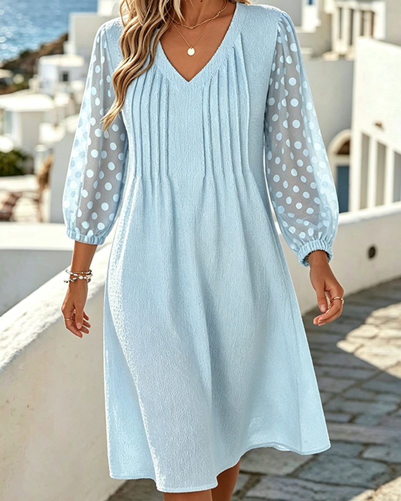 Robe Col V Élégante A-Ligne