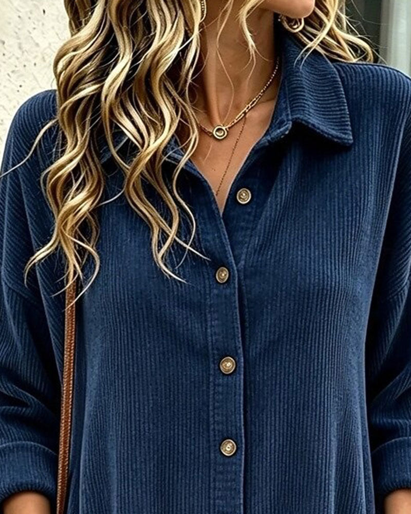 Robe Élégante Style Chemise Courte