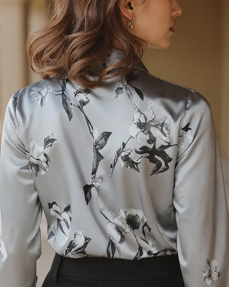 Chemise Style Rétro Imprimé Floral