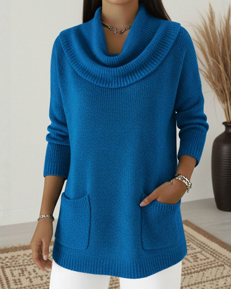 Pull Col Écharpe Manches Longues