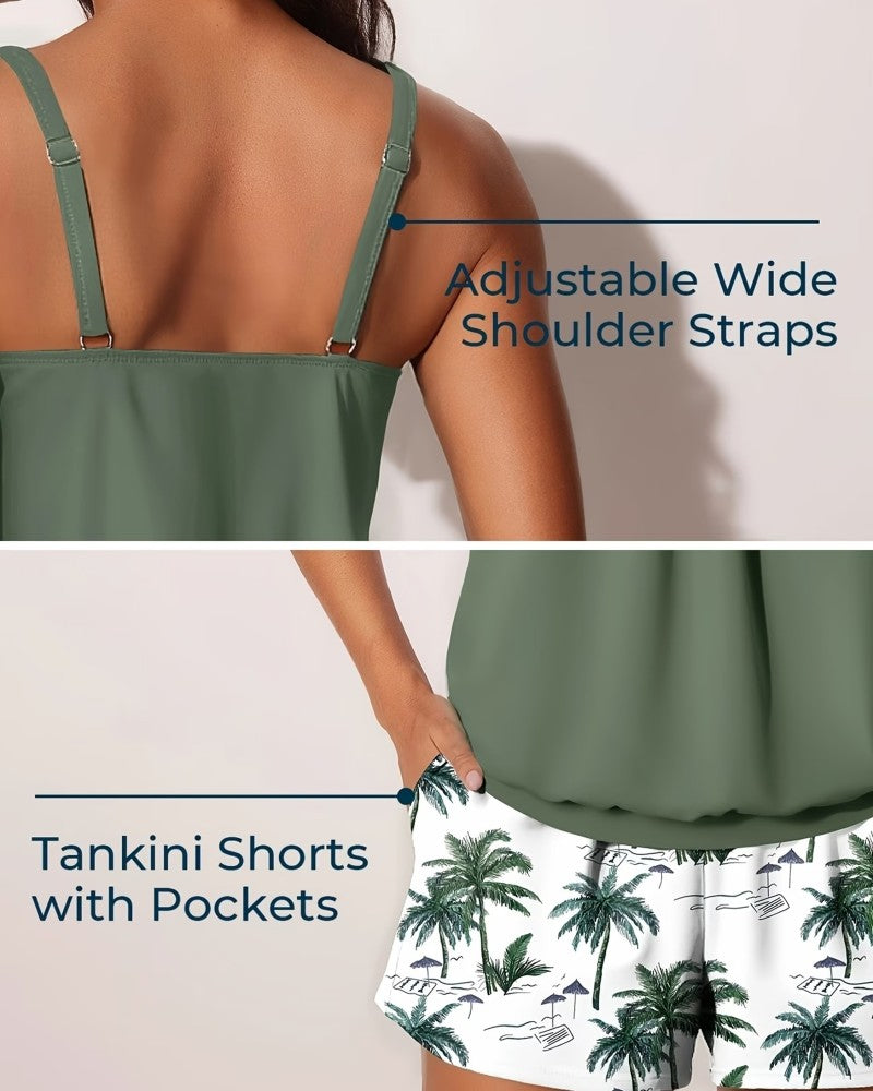 Tankini Tropical Palmier Arbre Imprimé