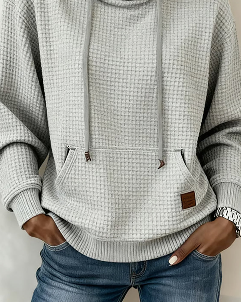 Sweat Capuche Cordon Gaufré