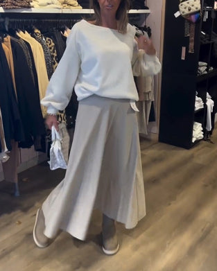 Sweat-shirt simple à épaules dénudées