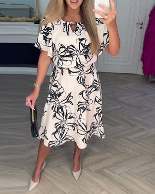 Robe décontractée imprimée au tempérament