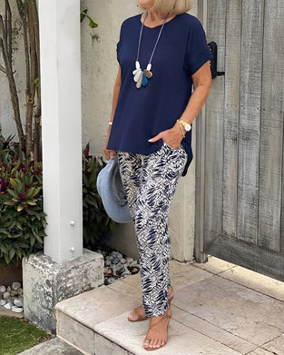 Set Unie Couleur Imprimé Casual