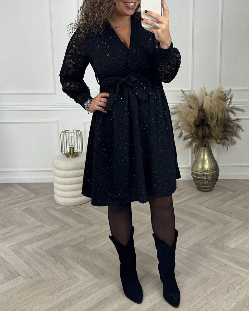 Robe Dentelle V Col Sexy