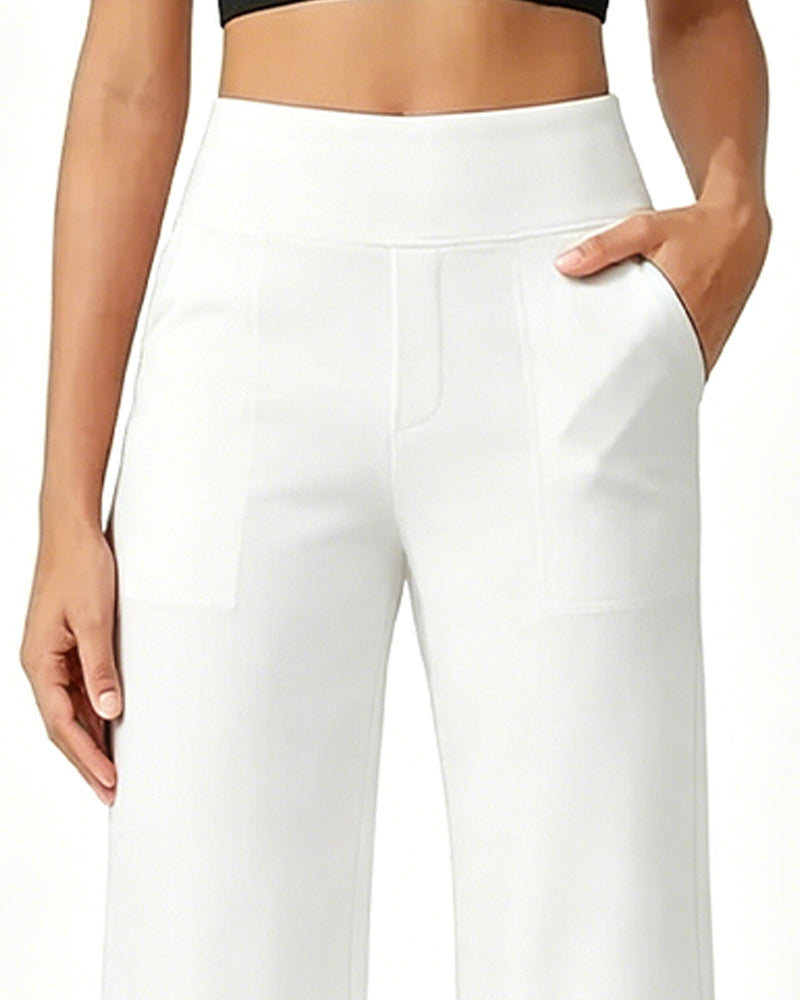 Pantalon Ajusté Décontracté Polyvalent Poche