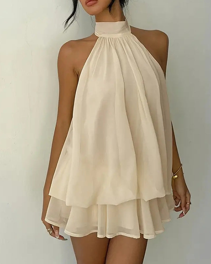 Robe Halier Chiffon Mini