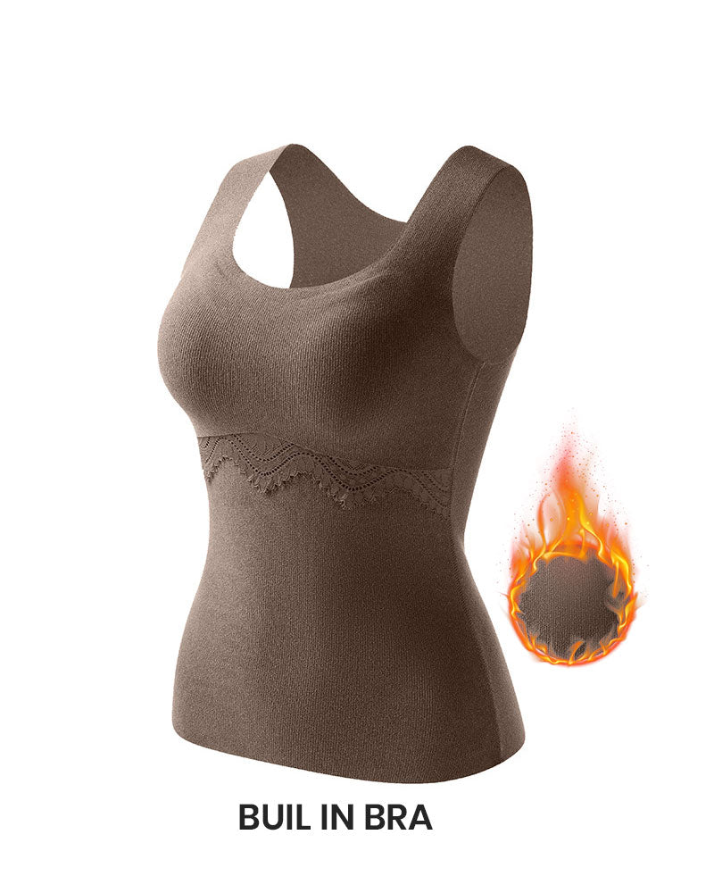 Débardeur Sans Couture Thermique Soutien-Gorge Intégré