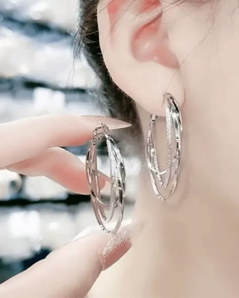 Boucles d'oreilles à plusieurs couches