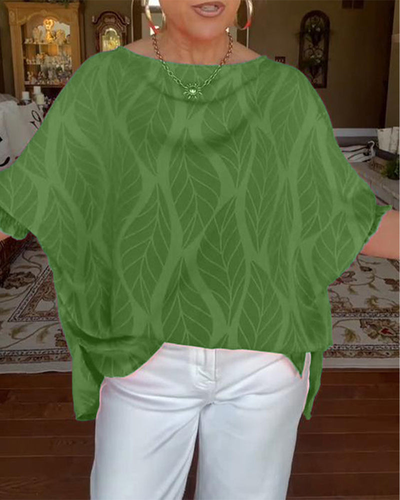 Blouse Col Rond Ample Imprimé