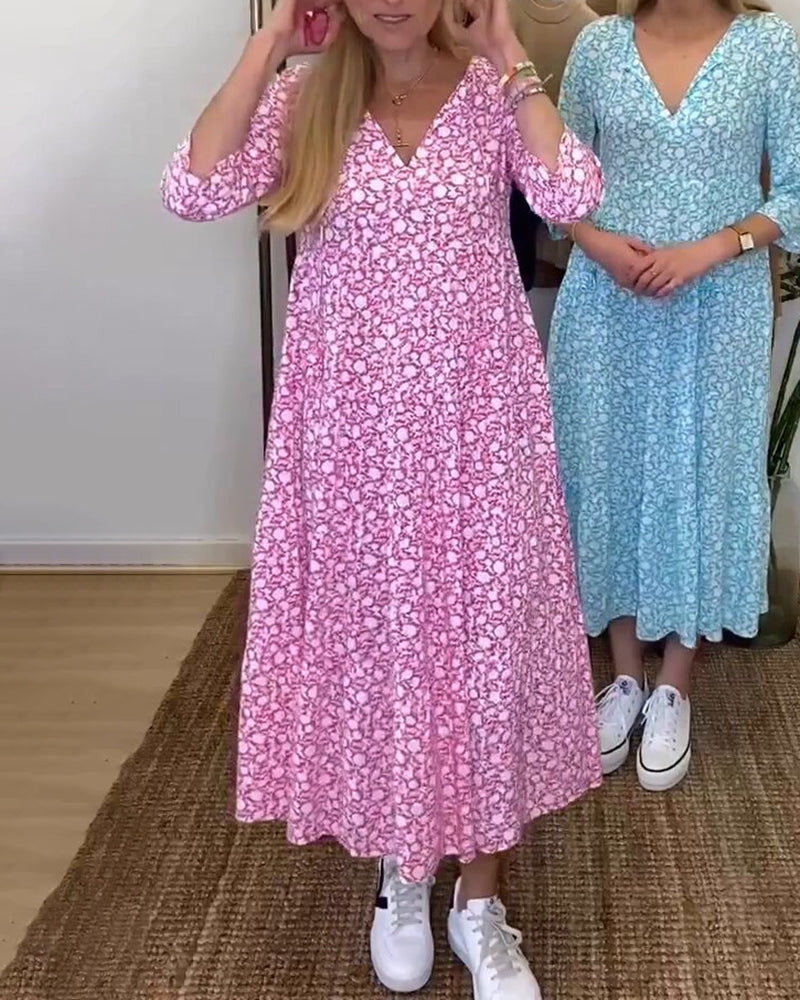 Robe décontractée à imprimé floral