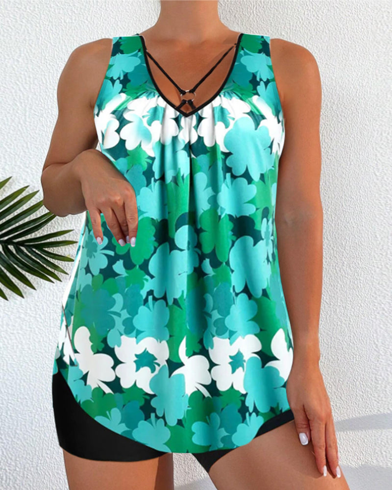Tankini deux pièces imprimé