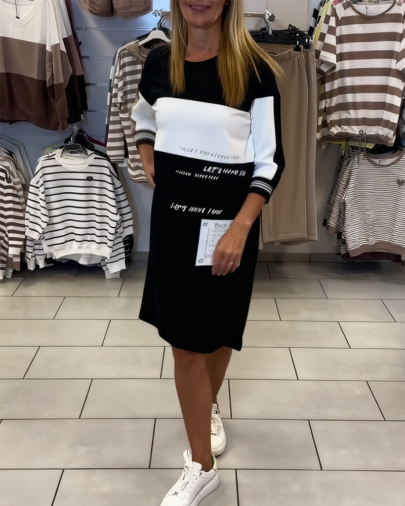 Robe À Panneaux De Couleur Contrastante