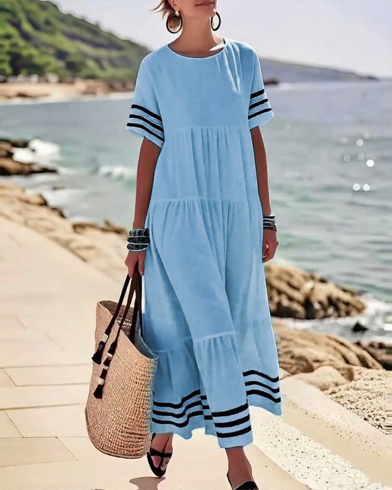 Robe Tendance Vacances Manches Courtes