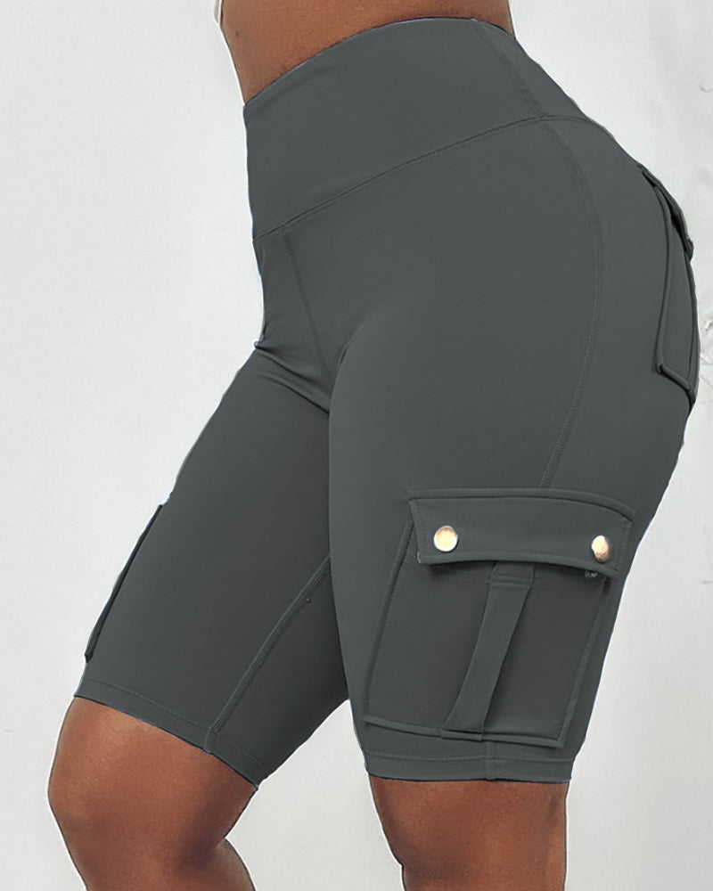 Short taille haute avec poches