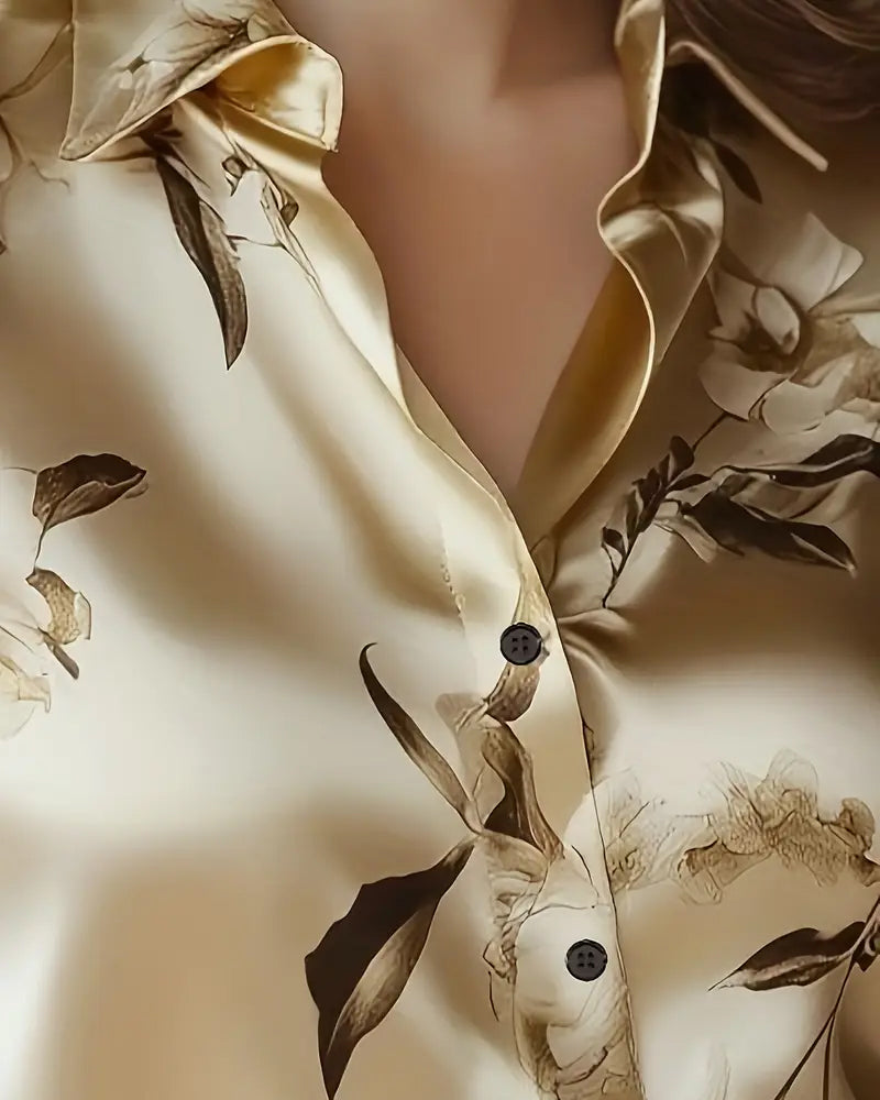 Chemise Style Rétro Imprimé Floral
