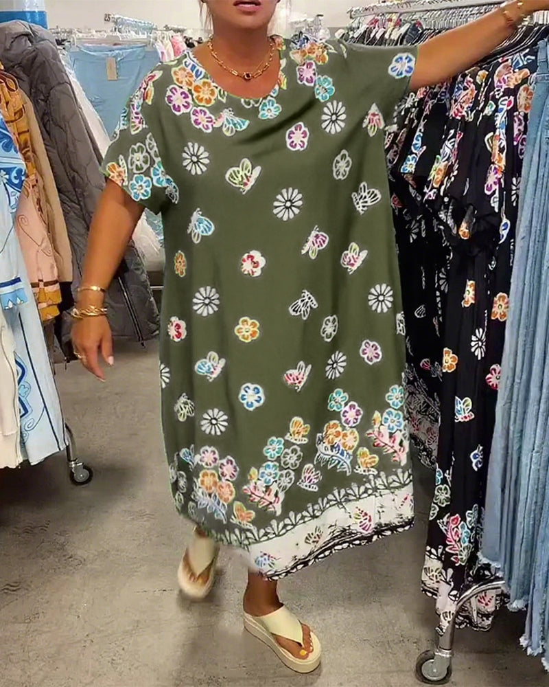 Robe Imprimée Ample Oversize