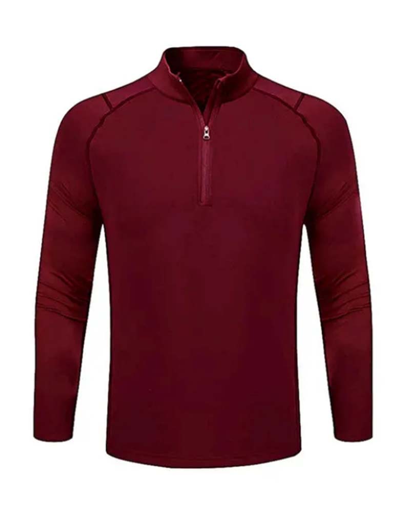 Haut Col Montant Fermeture Éclair Manches Raglan