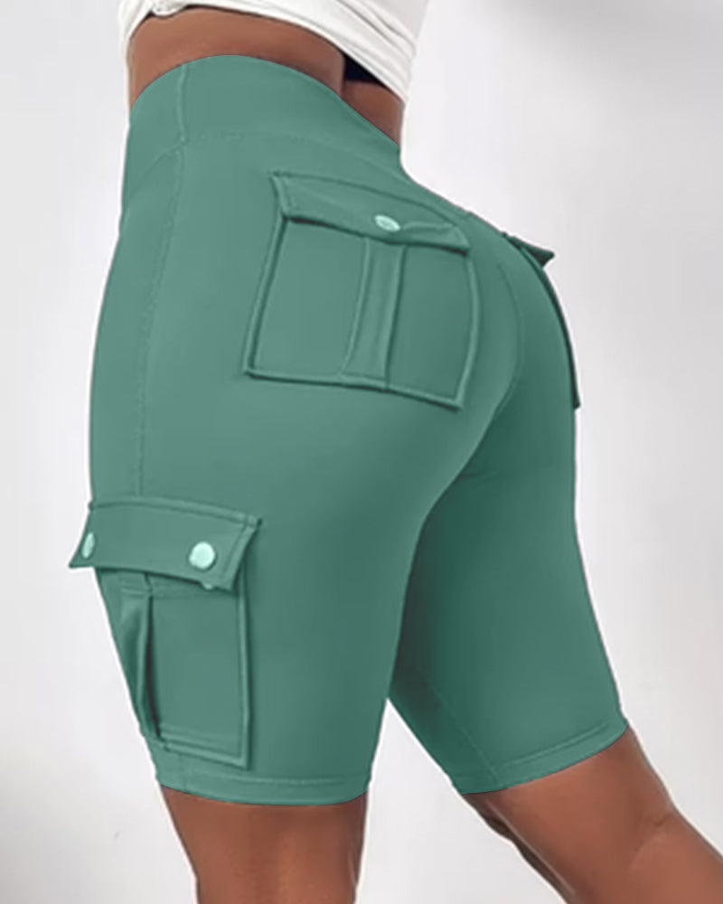 Short taille haute avec poches