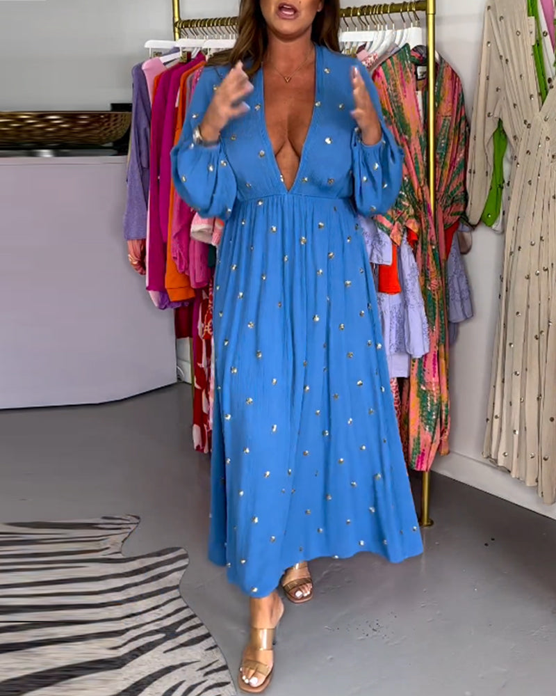 Robe sexy à col V profond