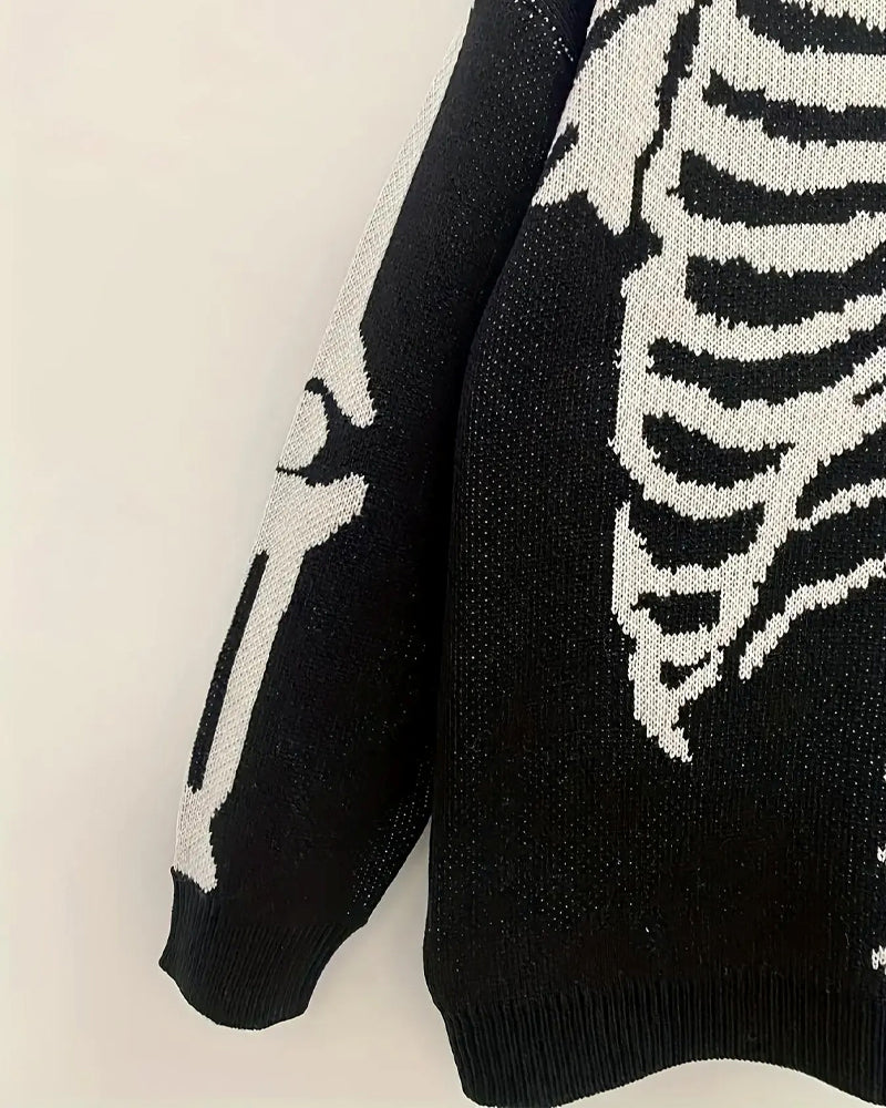 Pullover Col Rond Manches Longues Imprimé