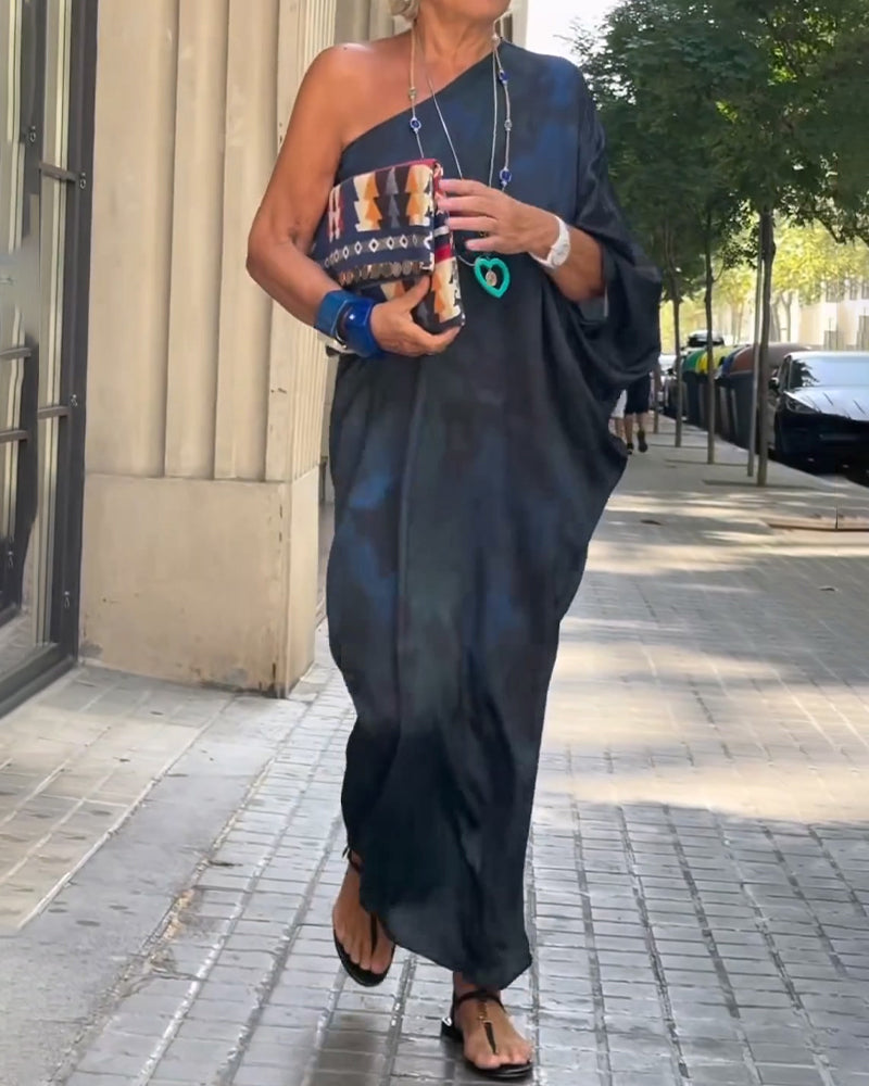 Robe Une Épaule Uni