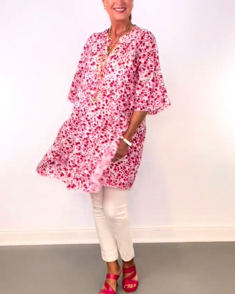 Robe de style ample et fleuri