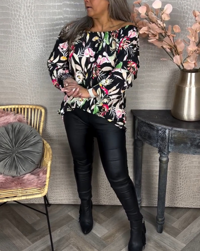 Blouse avec imprimé et une épaule