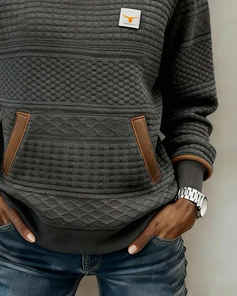 Sweat À Col Rond Et Coupe De Couleur