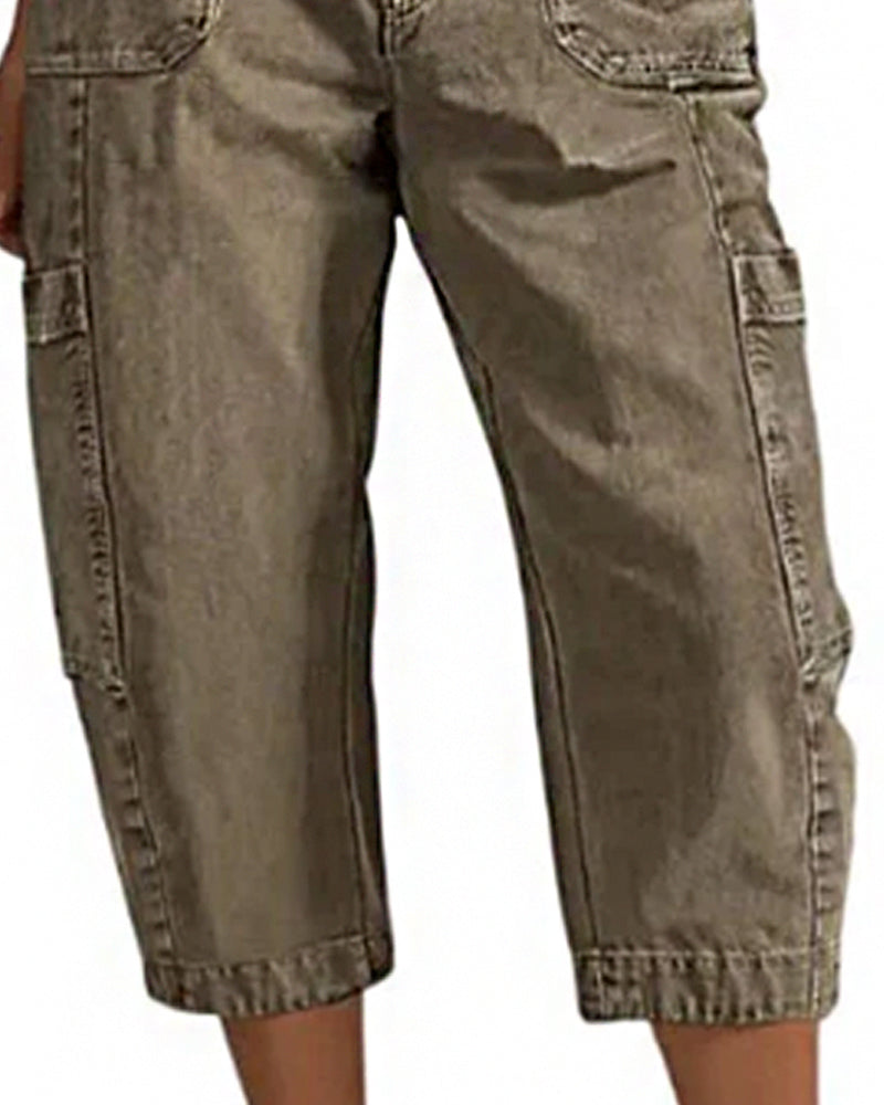 Pantalon Vintage Design Décontracté