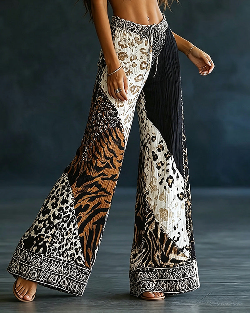 Pantalon Décontracté Taille‑Moyenne Avec Poche