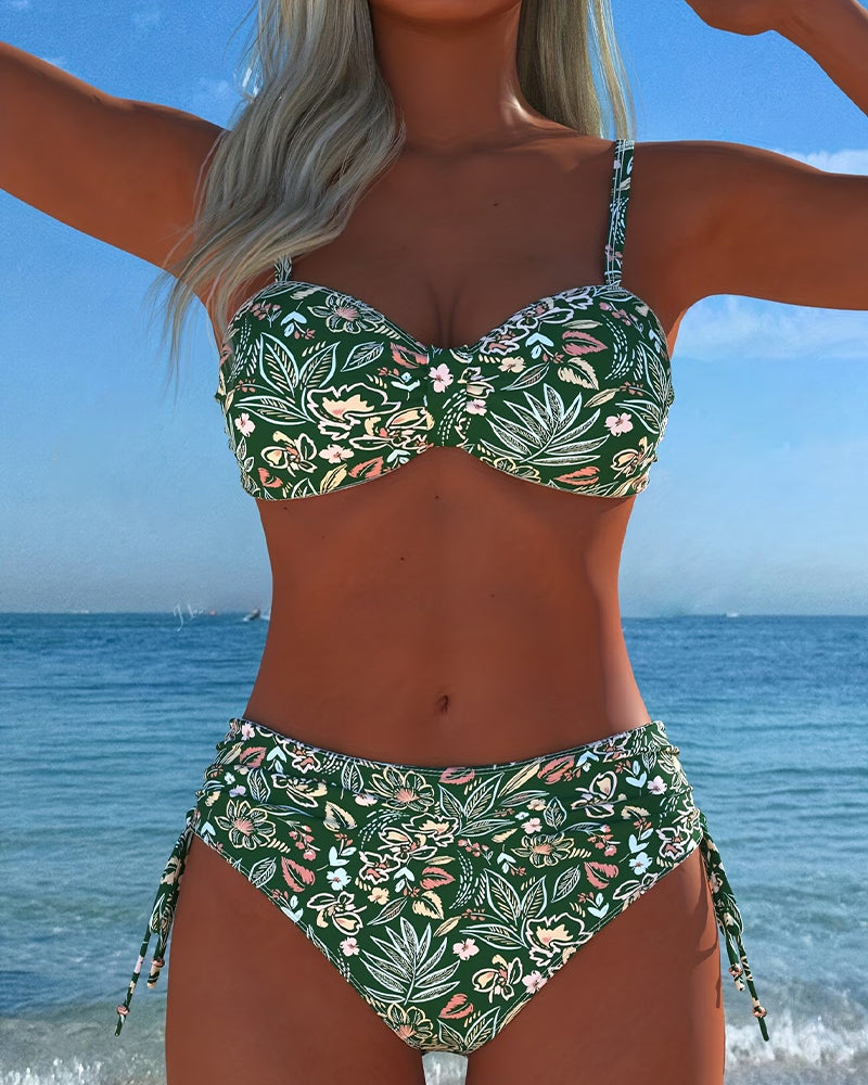 Bikini Fleuri-Séparé String