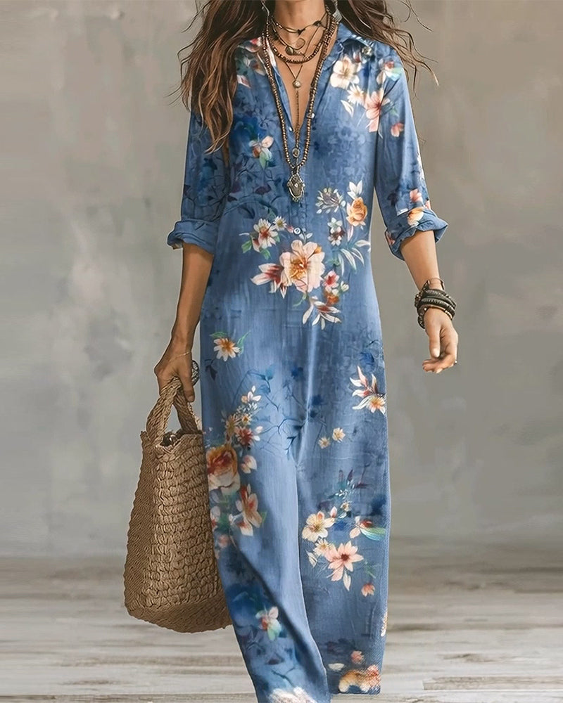 Robe Floral Imprimé Maxi