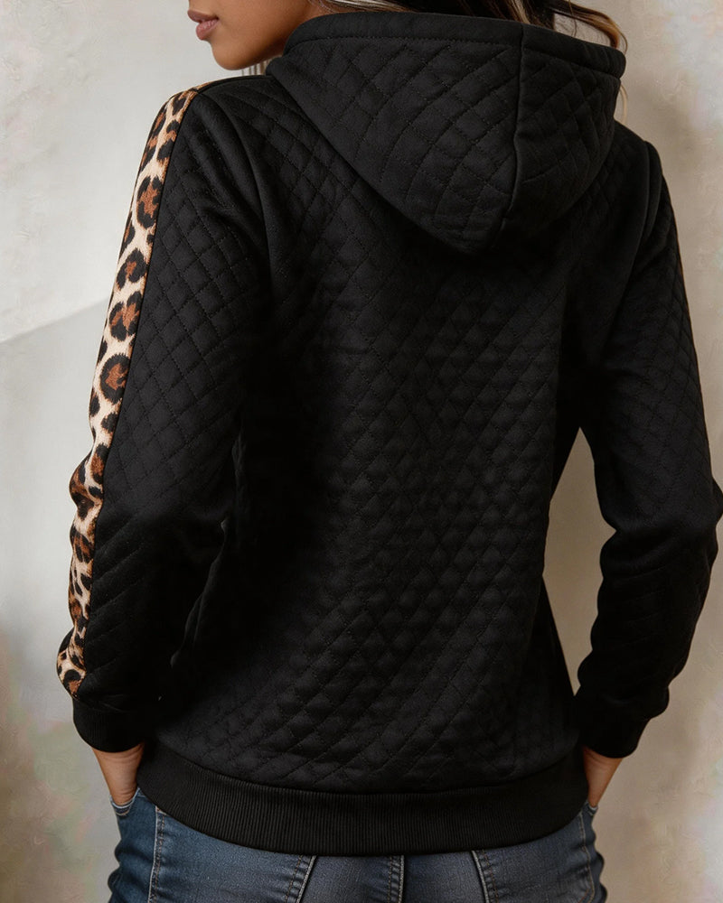 Sweatshirt Argyle Léopard Slim Fit