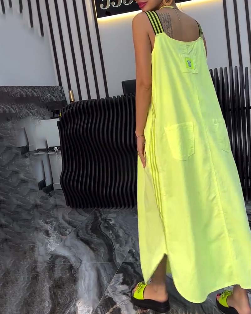 Robe Bretelles Séparées Lâche