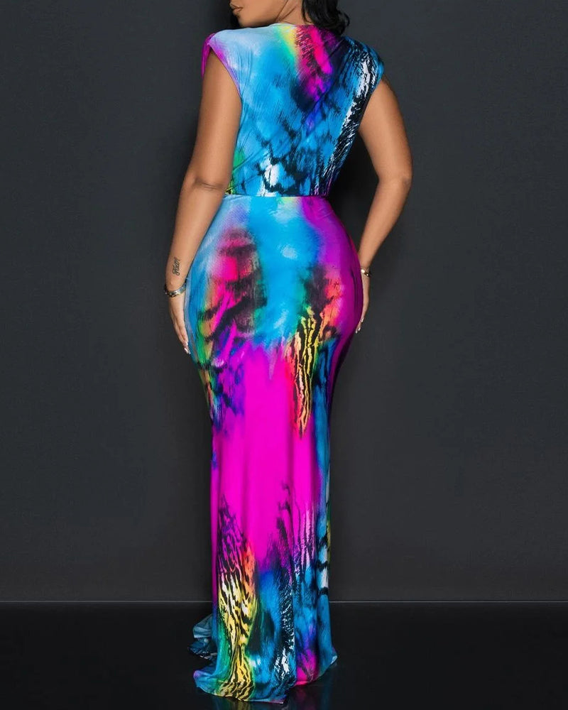 Robe sans manches et taille cintrée