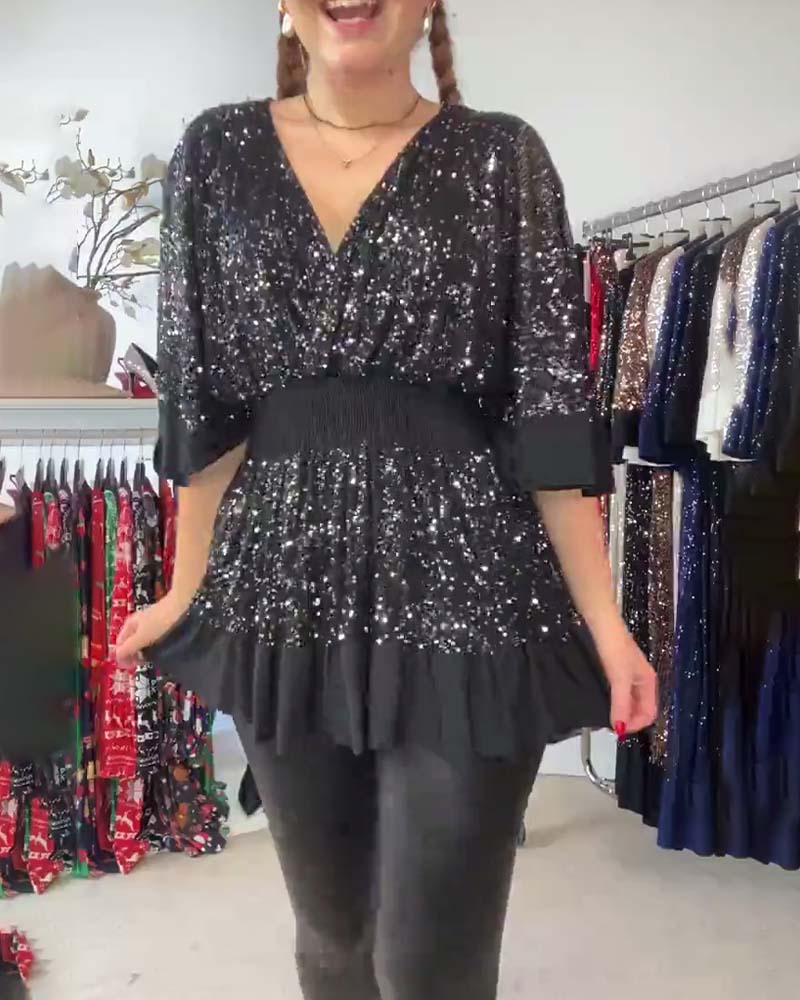 Chemisier coupe slim tendance à col en V
