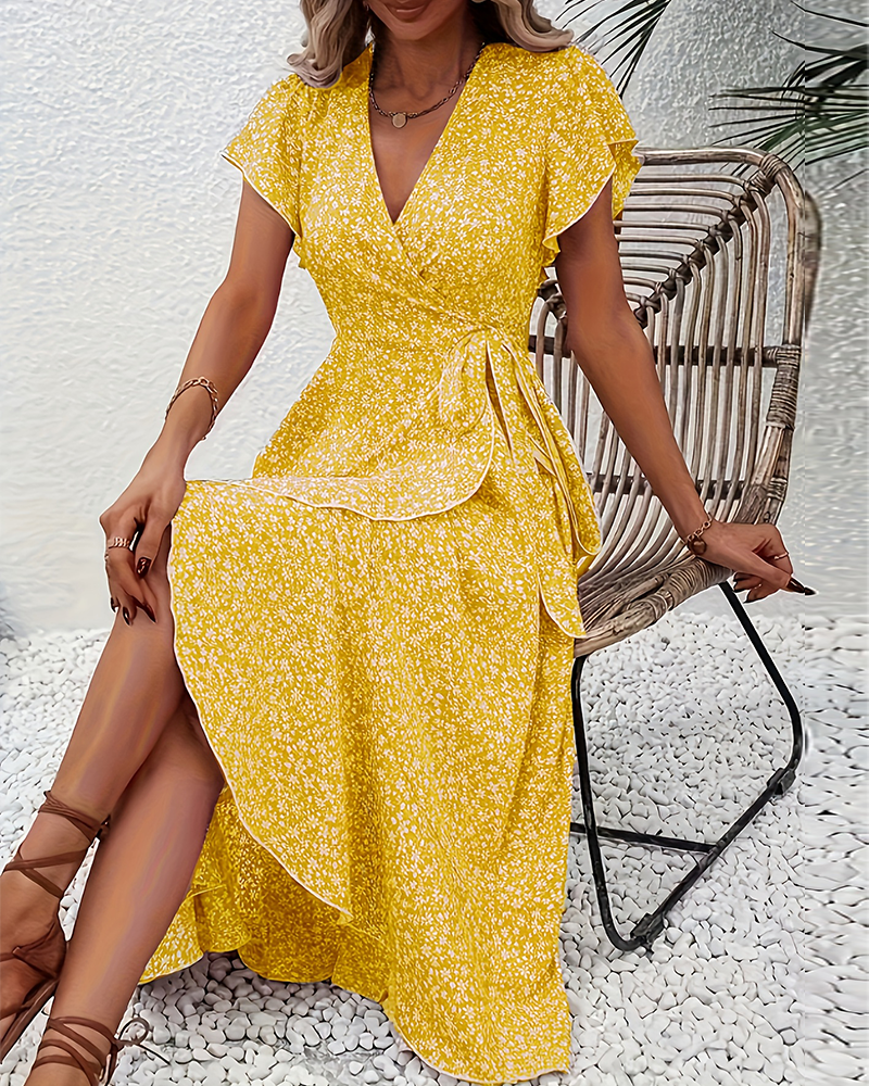 Robe Petite Fleur Nouer Devant Vacances