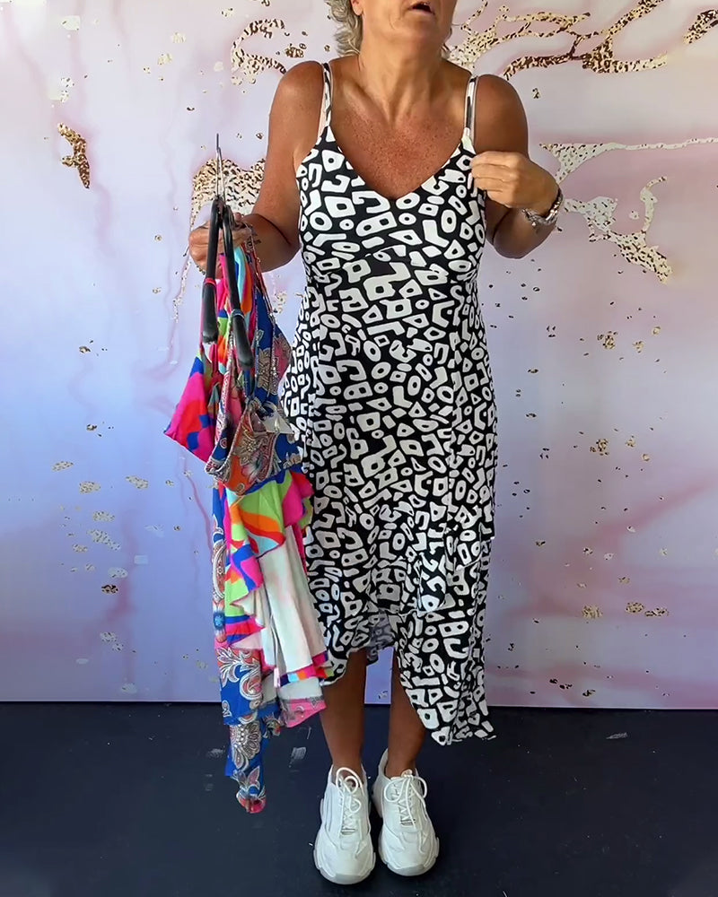 Robe caraco patchwork imprimé rétro