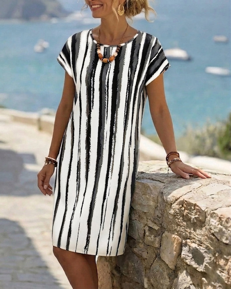 Robe Rayure Verticale Shift
