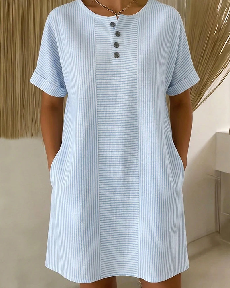 Robe Manches Courtes Shift